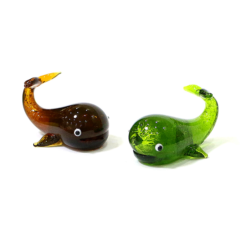 Marine Aquarium Live - Murano vetro balena in miniatura figurina