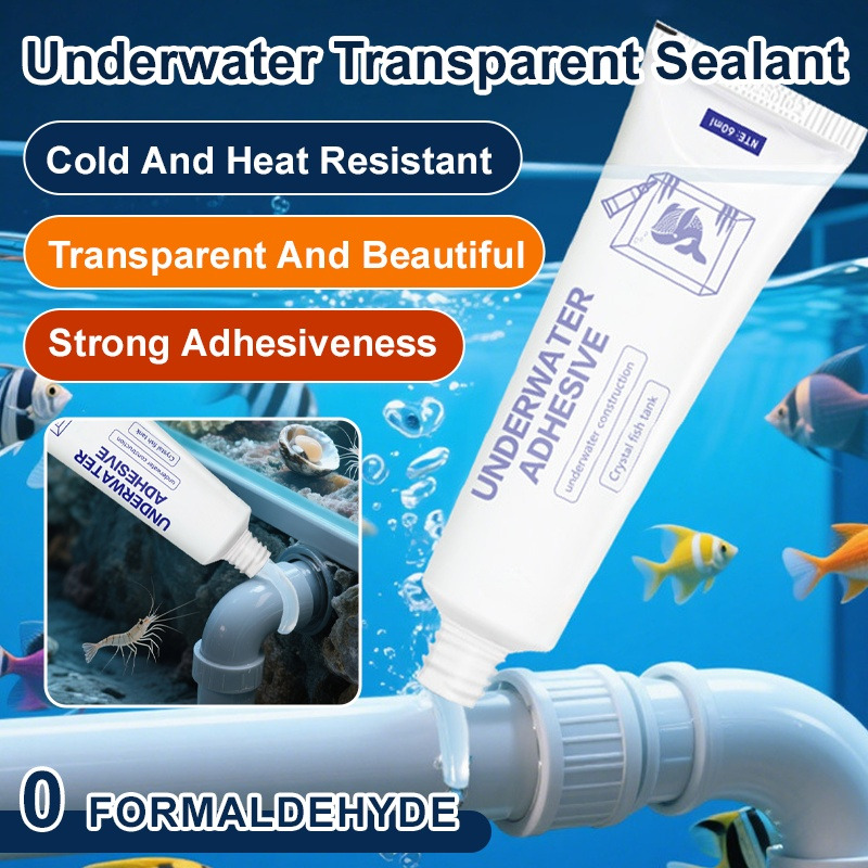 Marine Aquarium Glue - Adesivo Sigillante per Tubi dell'Acqua, Colla