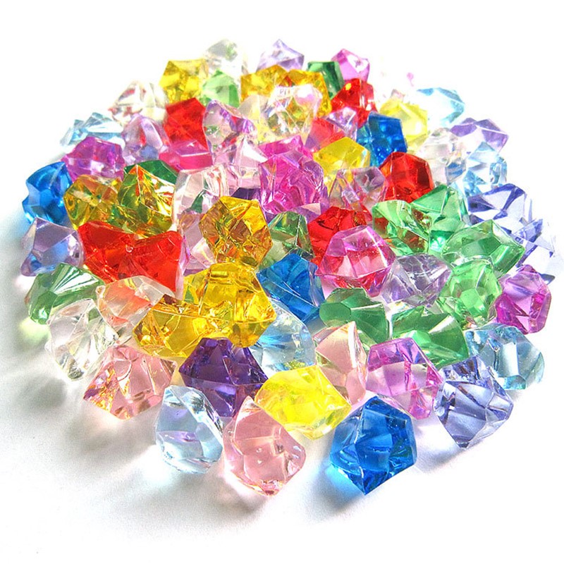 Marine Aquarium Cube - 100 pz Pietre Acriliche Cristallo Cubetti