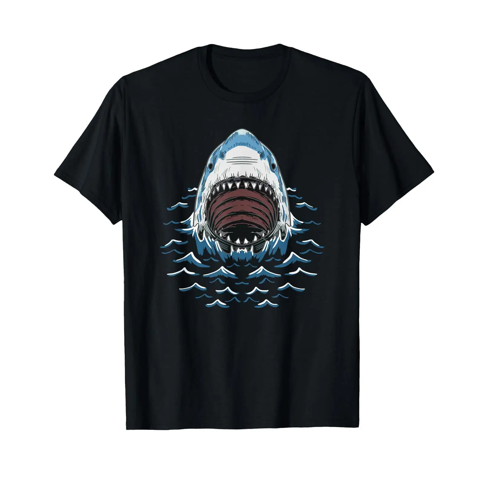 Marine Zoo - T-shirt Vintage con Stampa Squalo per